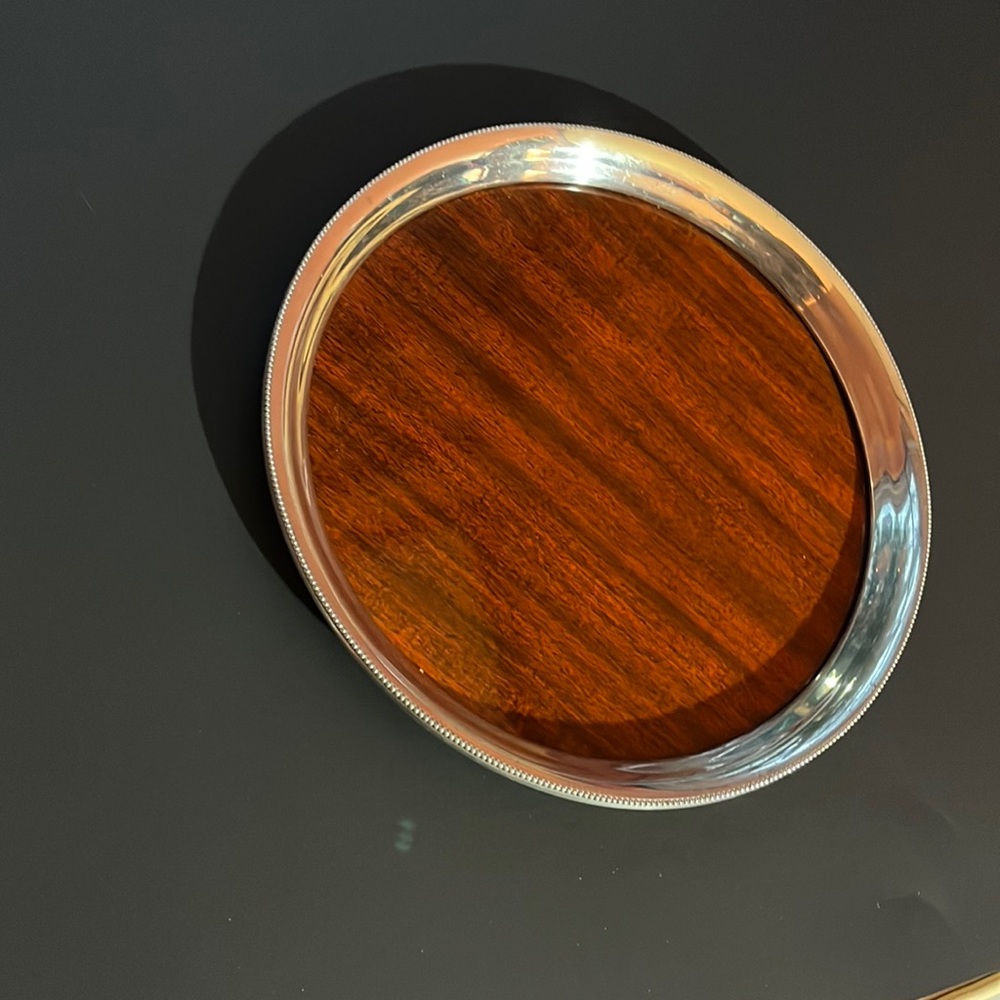 Vintage Formica Rosewood Laminated Serving Tray Barware